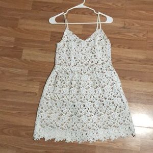 Mini white floral dress